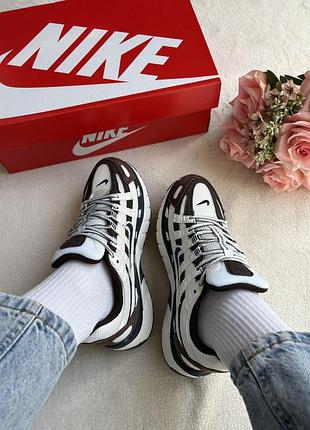 Nike p-6000 white/brown
