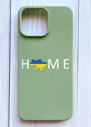 Матовий оливковий чохол на iphone 16 pro max дім україна (принт 73)