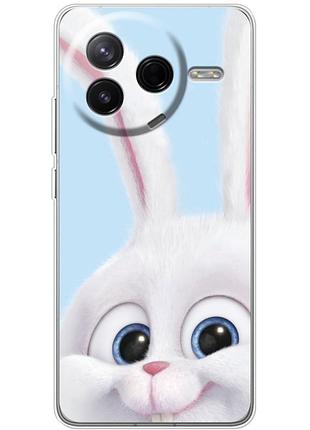 Чохол силіконовий з картинкою на xiaomi poco f7 pro (кролик сніжок)