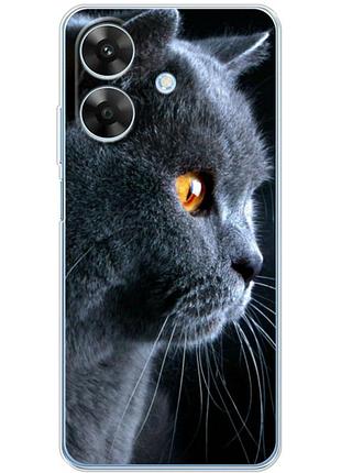 Чехол силиконовый с картинкой на realme note 60x (британский кот)