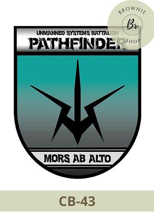 Шеврон батальйон безпілотних систем pathfinder. нашивка mors ab alto. шеврони виготовлення (св-43)