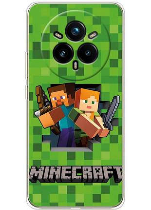 Чохол силіконовий з картинкою на realme 14 pro 5g (майнкрафт, minecraft)