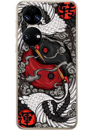 Чохол силіконовий з картинкою на huawei p50 (знак инь янь)