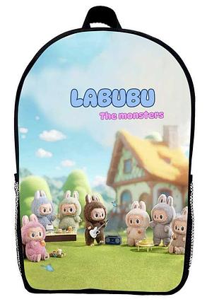 Рюкзак лабубу (school gear bag labubu 05) черный, 39 х 27 х 14 см