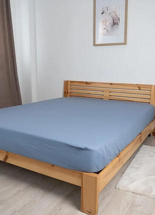 Простирадло на гумці 140х200 см блакитний