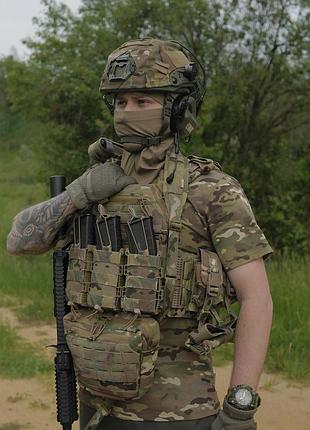 Комплект №3: плитоноска kiborg gu gen.2 + 8 подсумков multicam – готовое боевое решение