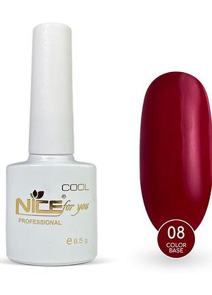Цветная база nice for you color base №008 вишневая 8.5 г