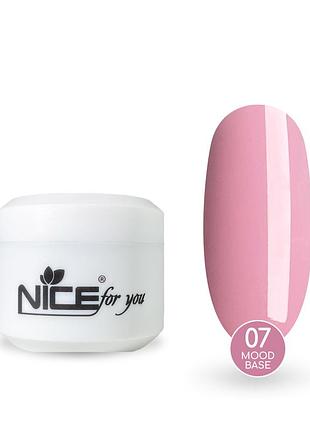 Камуфлирующая база nice for you mood base №07 розовая 30 г