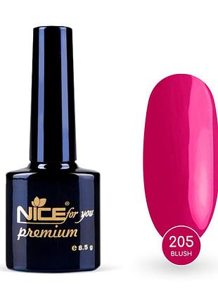 Гель-лак nice for you blush premium №205 малиновый 8.5 г