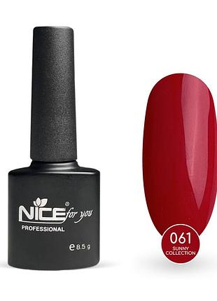 Гель-лак nice for you sunny collection basic №061 красный 8.5 г