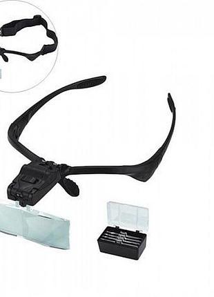 Косметологические очки magnifier 9892b led 1x-3.5x