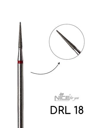 Фреза алмазна nice for you конус drl 18 червоний