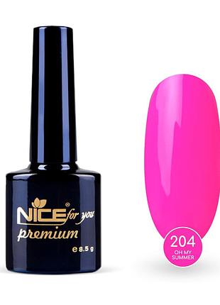 Гель-лак nice for you oh my summer premium №204 барби 8.5 г