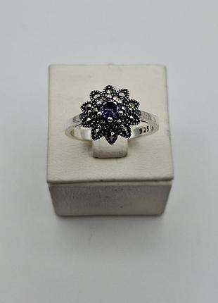 Кольцо серебряное с аметистом 16,5 3,36 г