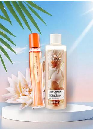 В составе набора: женский аромат summer while sunset 50 ml крем - гель для душа "справочная роскошь" 250 ml