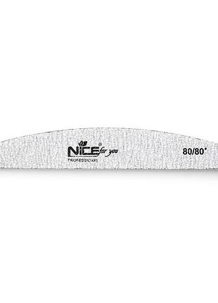 Двухсторонняя пилка для ногтей nice for you 80/80 месяц
