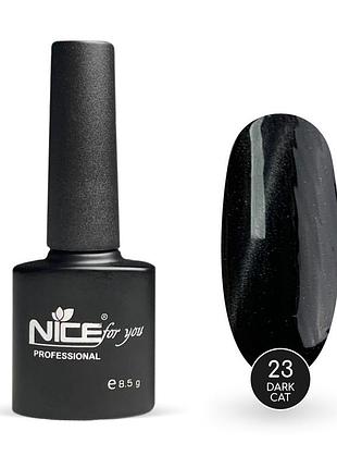 Гель-лак nice for you dark cat №23 серый 8.5 г