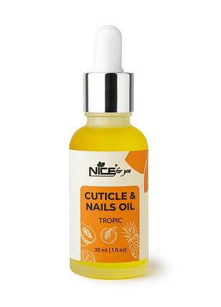 Масло для ухода за ногтями и кутикулой nice for you tropic 30 мл