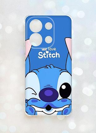 Чехол с утолщёнными углами на xiaomi redmi note 13 4g стич (принт 410)