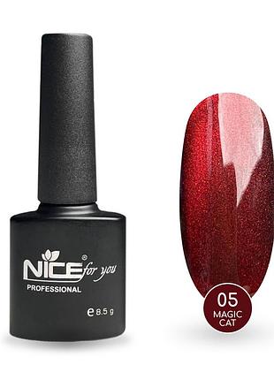 Гель-лак nice for you magic cat №05 красный 8.5 г