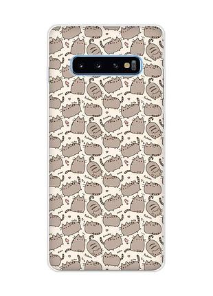 Чехол на samsung galaxy s10 plus пушин котики (принт 411)
