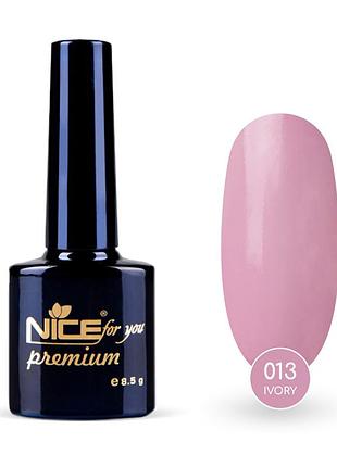 Гель-лак nice for you ivory premium №013 кварцевый 8.5 г