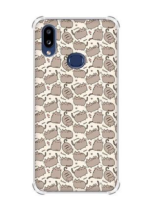 Чехол с утолщенными углами на samsung galaxy a10s (a107) пушин котики (принт 411)