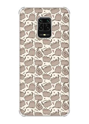 Чохол з потовщеними кутами на xiaomi redmi note 9 pro/ 9s/ 9 pro max пушин котики (принт 411)