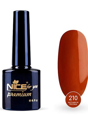 Гель-лак nice for you autumn in poltava premium №210 рыжий 8.5 г