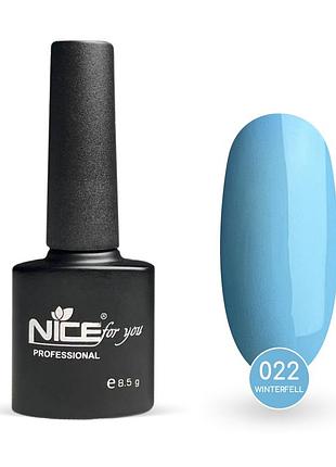 Гель-лак nice for you winterfell basic №022 блакитний 8.5 г
