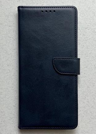 Xiaomi redmi note 14 5g чехол-книжка wave fold case синий высококачественная искусственная кожа слоты для карт