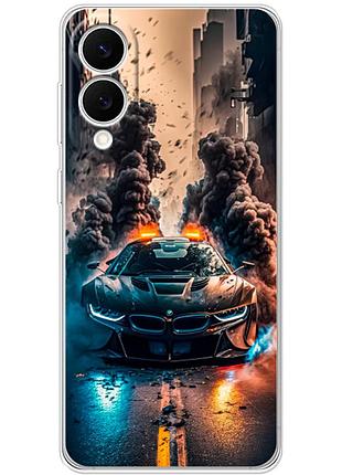 Чехол силиконовый с картинкой на samsung galaxy s25 edge (s937) (машина bmw i8)