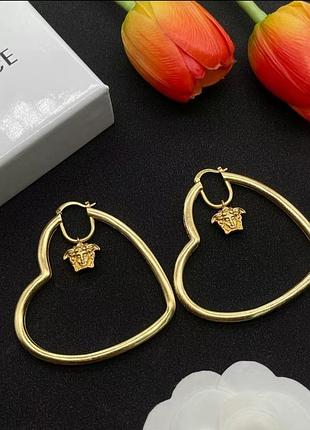 Сережки серця з медузою брендові люкс-якість