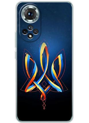 Чехол силиконовый с картинкой на huawei honor 50 (патриотический, герб украины)