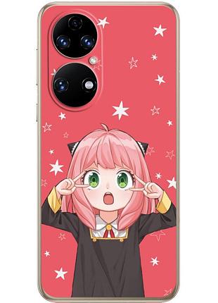 Чехол силиконовый с картинкой на huawei p50 (аниме, anime)