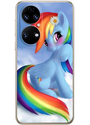 Чехол силиконовый с картинкой на huawei p50 (литл пони, my little pony)