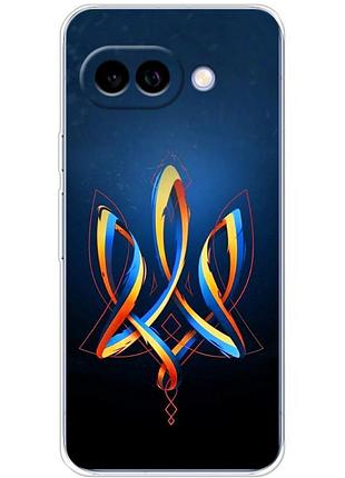 Чехол силиконовый с картинкой на google pixel 9a (патриотический, герб украины)
