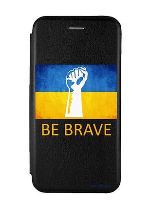 Чехол-книжка черный с рисунком на xiaomi redmi note 14 4g мужество украина (принт 42)