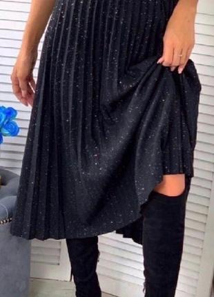 Юбка , длина миди, люрекс , 42-46