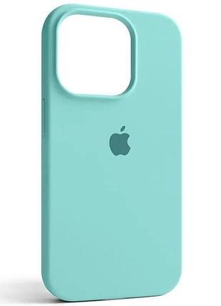 Чехол fiji silicone case для apple iphone 13 бампер накладка soft touch с микрофиброй aquamarine