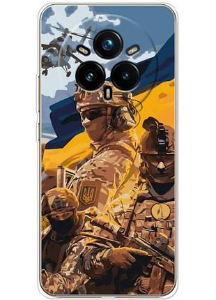 Чохол силіконовий з картинкою на realme 14 pro 5g (патріотичний, воїни зсу)