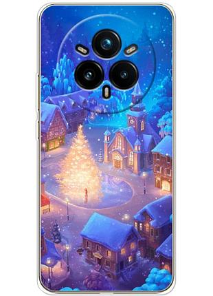 Чехол силиконовый с картинкой на realme 14 pro 5g (новогодний)