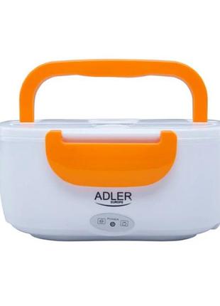 Ланч бокс с подогревом с ложкой не протекает для обеда adler ad 4474 1.1 л до 50°c оранжевый