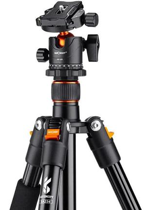 Профессиональный штатив для камеры k&f concept k234a1+bh-28 (высота 1,6м, грузоподъемность 10кг) (kf09.080v1)