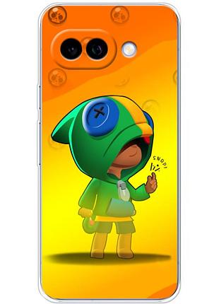 Чехол силиконовый с картинкой на google pixel 9a (бравл старс, brawl stars)