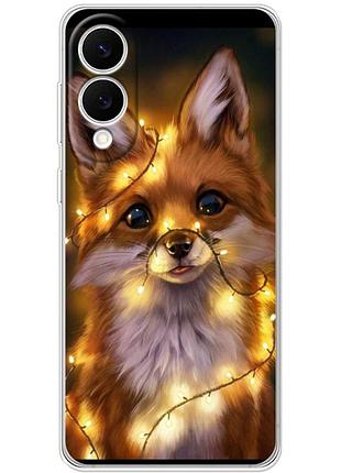Чехол силиконовый с картинкой на samsung galaxy s25 edge (s937) (новогодний, лисичка)