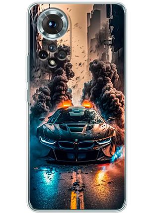 Чохол силіконовий з картинкою на huawei honor 50 (машина bmw i8)