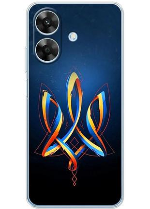 Чохол силіконовий з картинкою на realme note 60x (патріотичний, герб україни)
