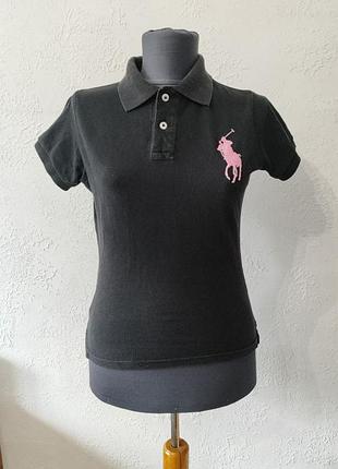 Ralph lauren polo поло черное женское s m