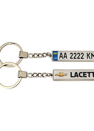 Брелок номер chevrolet lacetti (двосторонній premium chrome)